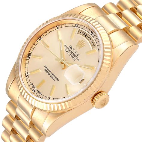 rolex day date 36mm yellow gold price|rolex day date 118239.